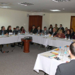 La reunión se llevó a cabo en el Salón de Conferencias del noveno piso de la torre norte del Palacio de Justicia de Asunción.