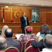 El doctor Servín durante su ponencia sobre "La determinación judicial de la pena".