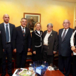 Los ministros Sindulfo Blanco y Alicia Pucheta de Correa junto a los visitantes.