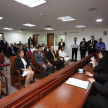 El acto se desarrolló en la Sala de Conferencias del noveno piso de la torre norte del Palacio de Justicia de Asunción.