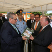 El juez de Paz de Ybycuí, quien se encuentra interinando en Mbuyapey, Francisco Goiburú, compartiendo con el ministro Fretes.