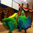 Durante la performance “Fauna y Flora”, de Rasmussen.