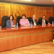 Autoridades presentes en el acto realizado ayer en el Salón Auditorio del Palacio de Justicia.