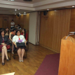 La abogada Silvia López presentando el tema al auditorio.