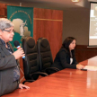 La doctora Valentina Núñez, presidenta de la Asociación de Jueces del Paraguay, dio un mensaje.