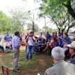 La actividad se realizó con el fin de mantener una reunión con los pobladores de la comunidad Santa Ana del departamento de Caaguazú.