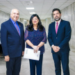 La ministra Carolina Llanes junto al presidente y vicepresidente del Consejo de la Magistratura, doctores Gerardo Bobadilla y Gustavo Miranda, respectivamente.