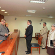 El presidente de la Corte Suprema de Justicia, doctor Antonio Fretes; el ministro Luis María Benítez Riera y la ministra Alicia Pucheta tomaron el juramento.