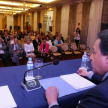 Eugenio Hernández Bretón, de Venezuela, durante su ponencia.