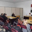 Durante la reunión con los magistrados de Cordillera.