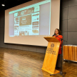 La directora del Instituto de Investigaciones Jurídicas, doctora Carmen Montanía, realizó la presentación del gerenciador virtual de la Base de Datos y de la Biblioteca Virtual.