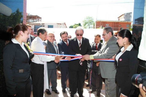 Momento de la inauguración del Juzgado de Paz.