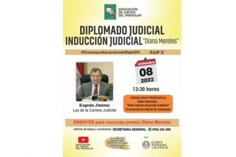 Ministro Jiménez Rolón disertará en diplomado judicial en Concepción