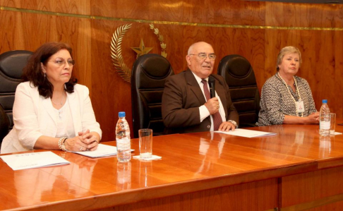 El ministro de la Corte Suprema de Justicia doctor Sindulfo Blanco tuvo a su cargo la apertura de la actividad.