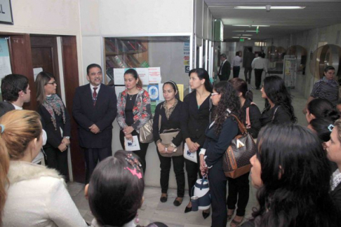 Licenciado Victorino Aguilar, explicando el sistema de distribución de causas en el fuero penal.