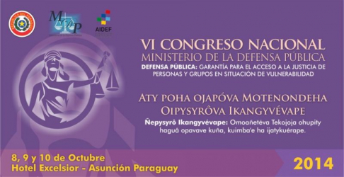Afiche del Congreso Nacional del Ministerio de la Defensa Pública.