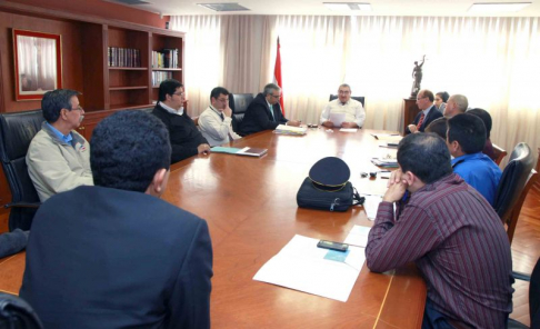 El equipo interinstitucional se reunió en la sala de reuniones de la presidencia de la Corte Suprema de Justicia.