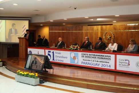 Cierre de la última jornada del período de sesiones de la Corte IDH en Paraguay.