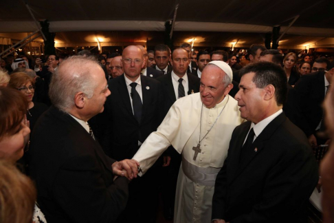 Autoridades de la Corte saludaron al papa Francisco