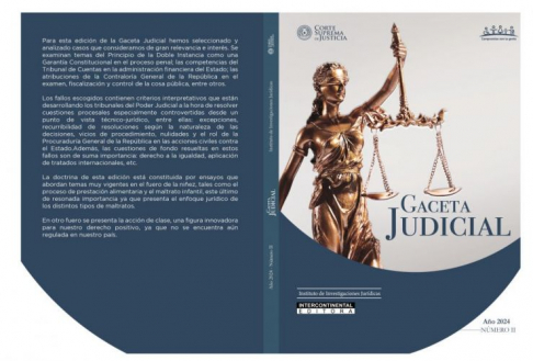 Nueva Gaceta Judicial se basa principalmente en ensayos sobre fuero de la Niñez y Adolescencia