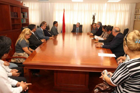 Durante la reunión que mantuvieron los ministros de la máxima instancia judicial con los gremios de abogados