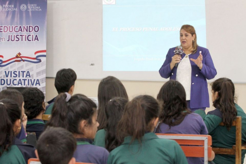 Nunila González, jueza Penal de la Adolescencia, abordó diversos temas, entre ellos el bullying, el ciberbullying, acoso escolar y responsabilidad penal en adolescentes.