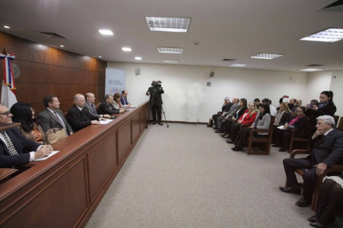 Ministros de la CSJ reciben en audiencia a representantes de gremios y asociaciones del Poder Judicial.