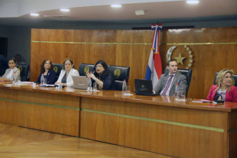 La ministra de la Corte Suprema de Justicia y responsable de la Oficina Técnica Penal (OTP), doctora Carolina Llanes, participó del Taller Interinstitucional sobre la Ley de Protección Integral a las Mujeres contra Toda Forma de Violencia – Feminicidio.