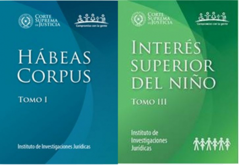 Entre los materiales disponibles en la biblioteca virtual se encuentra el libro “Interés Superior del Niño. Tomo III" y “Hábeas Corpus” Tomo I.