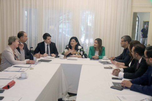 La vicepresidenta primera de la Corte Suprema de Justicia, Carolina Llanes, participó esta mañana de la reunión de formación estratégica del Plan Estratégico Institucional (PEI).