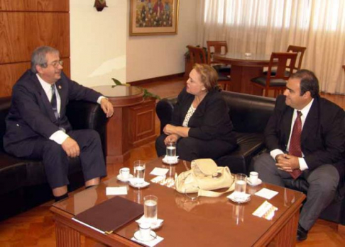 La electa intendenta de Asunción visitó al Presidente de la Corte Suprema de Justicia.