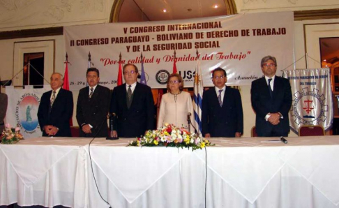 La presidenta de la Corte Suprema de Justicia, Alicia Pucheta de Correa participó de la apertura de los congresos internacionales.