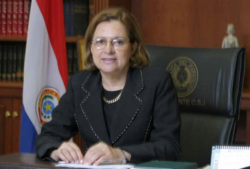 Doctora Alicia Pucheta de Correa, presidenta de la Corte Suprema de Justicia e integrante de la Sala Penal.