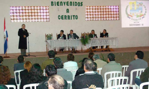 Aspecto de una reunión sobre abigeato desarrollada en Pilar