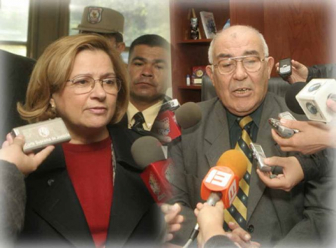 Presidenta de la Corte doctora Alicia Pucheta y el ministro Sindulfo Blanco integrantes de la Sala Penal