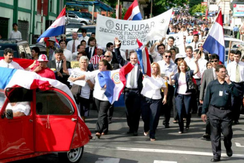 Imágenes de la marcha de funcionarios judiciales