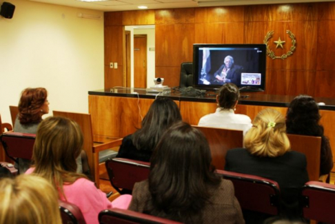 Participantes del Paraguay durante la videoconferencia.