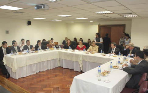 Imágen de la reunión preparatoria del encuentro de magistradas del Mercosur y países asociados