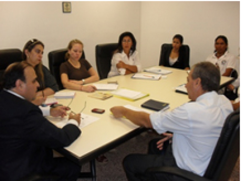 Durante la reunión que se realizó en la sede judicial de Concepción