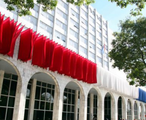 Fachada del Palacio de Justicia de Asunción.