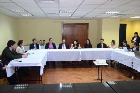 La ministra de la CSJ y responsable de la Oficina Técnica Penal del Poder Judicial, doctora Carolina Llanes, presidió un espacio de trabajo denominado Comunidad de Nuevas Prácticas.