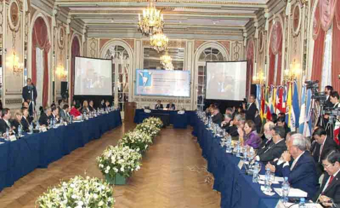 Sesión plenaria de la XVI  Cumbre Judicial Iberoamericana. Fuente(www.cij.gov.ar)