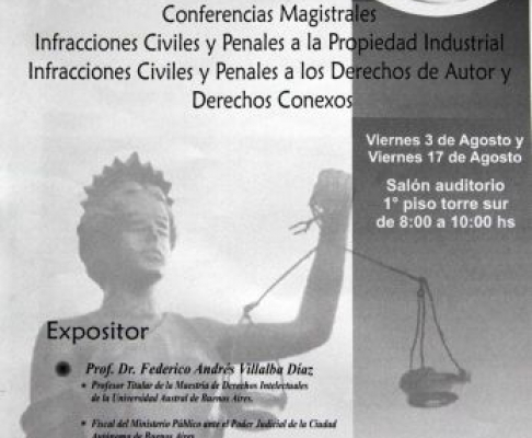 Conferencias sobre Infracciones de Propiedad Industrial y Derechos de Autor  