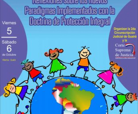 Afiche del Congreso Internacional de los Garantes del Cumplimiento de los Derechos de los niños, niñas y adolescentes